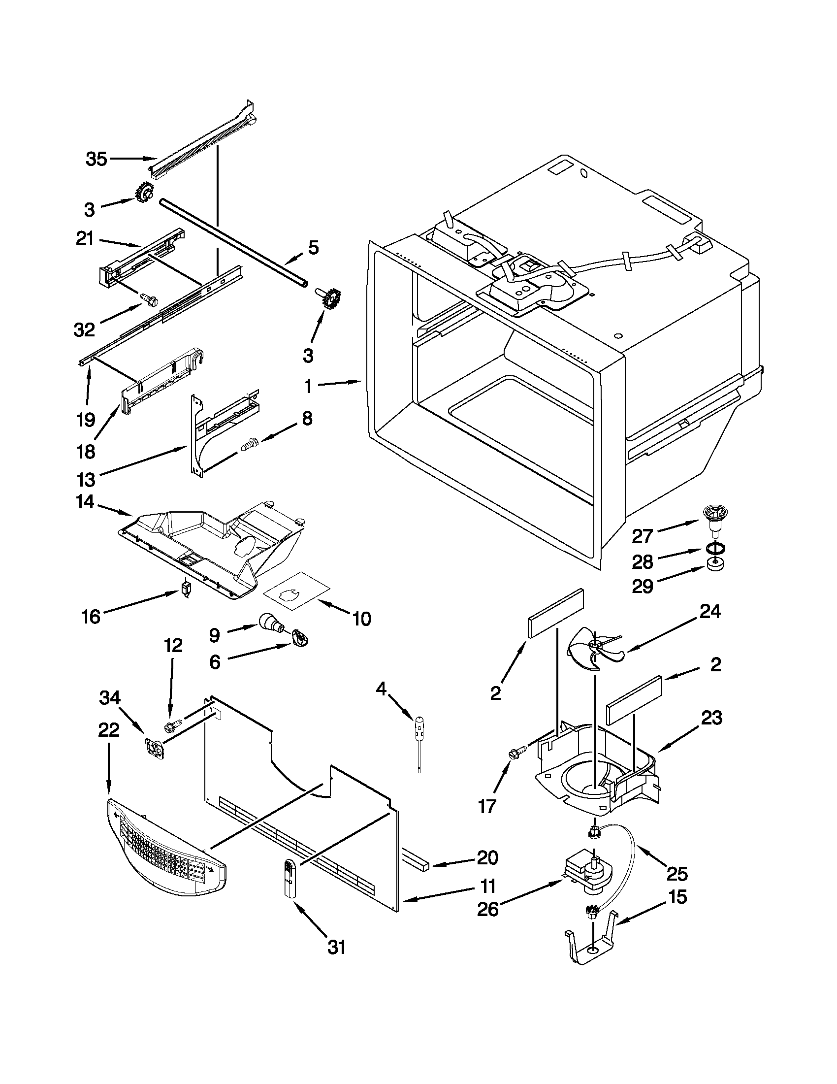 FREEZER LINER PARTS