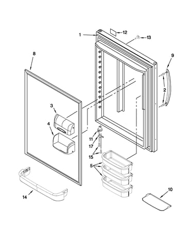 Refrigerator door