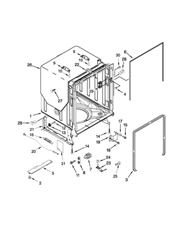 Tub and frame parts
