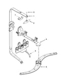 Upper wash and rinse parts