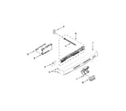 Kenmore 66513259K115 control panel and latch parts diagram