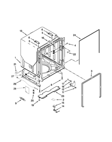 Tub and frame parts