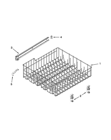 Upper rack and track parts