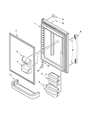 Refrigerator door parts