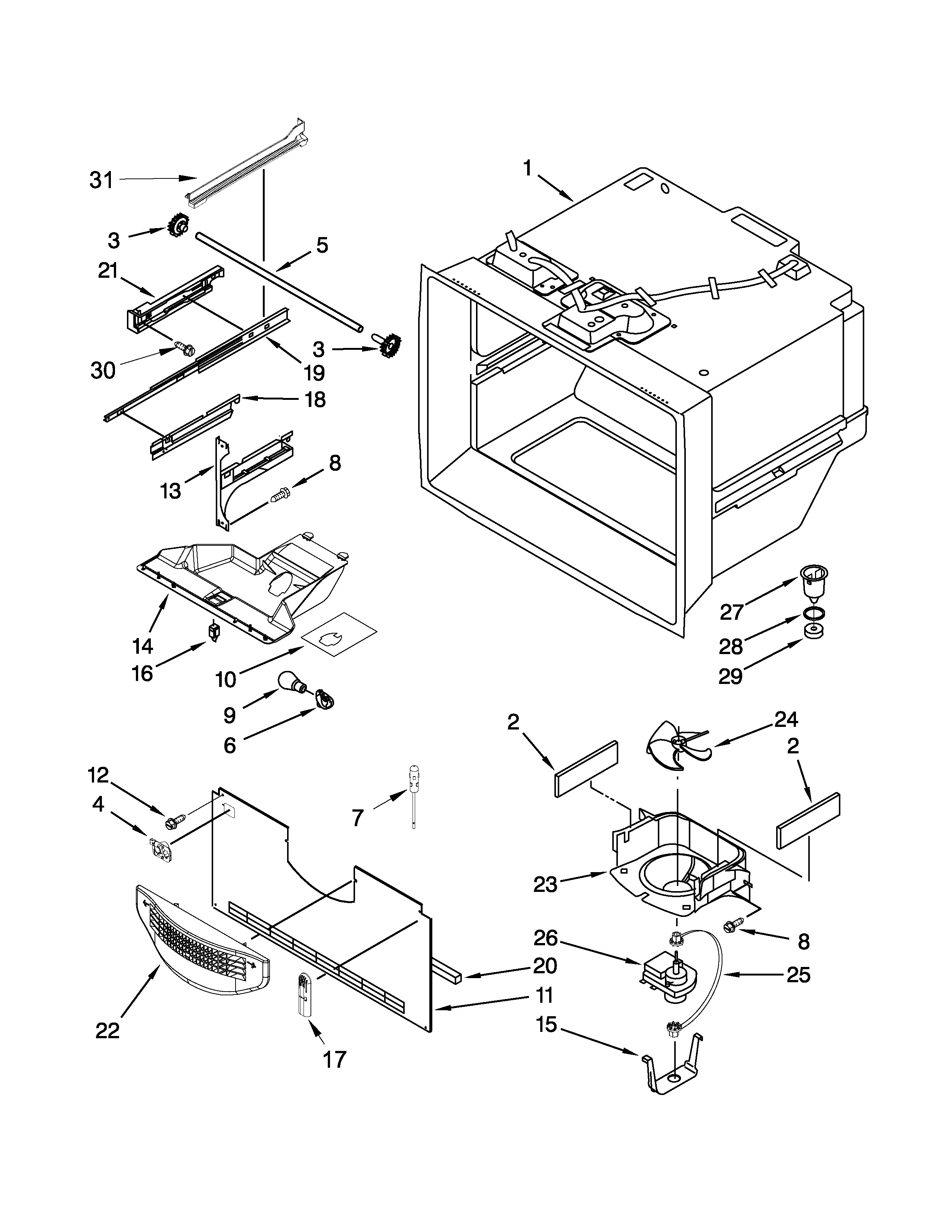 FREEZER LINER PARTS