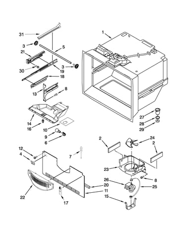 Freezer liner parts
