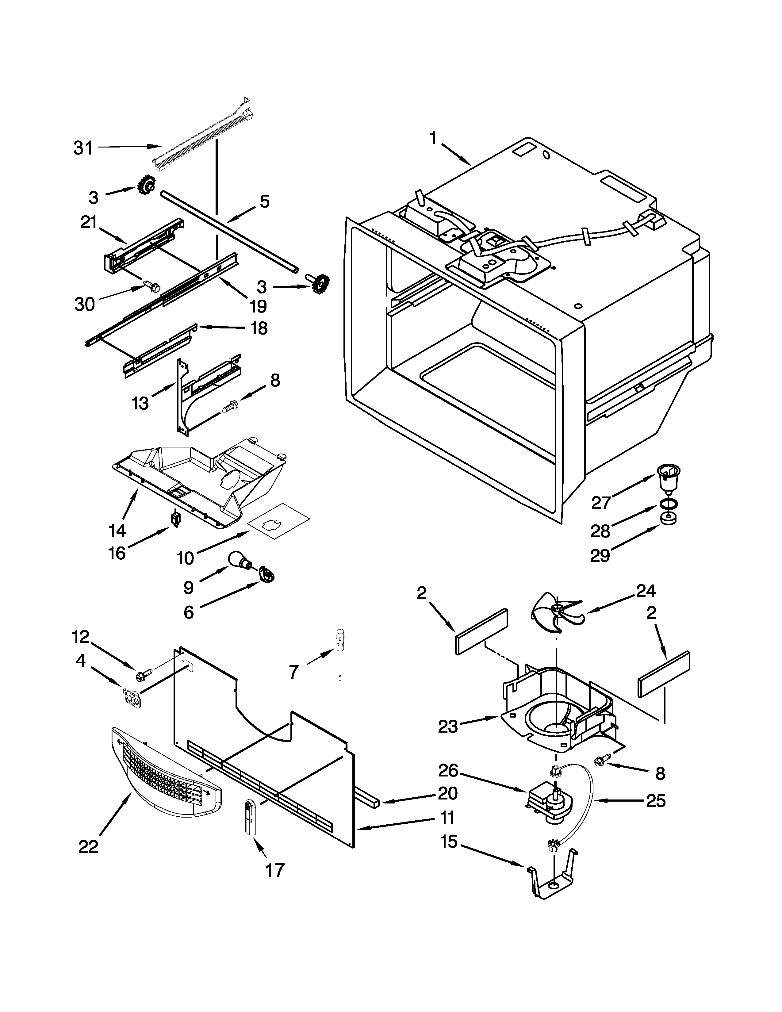 FREEZER LINER PARTS