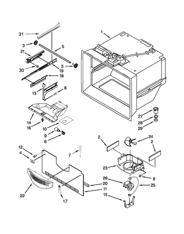 Freezer liner parts