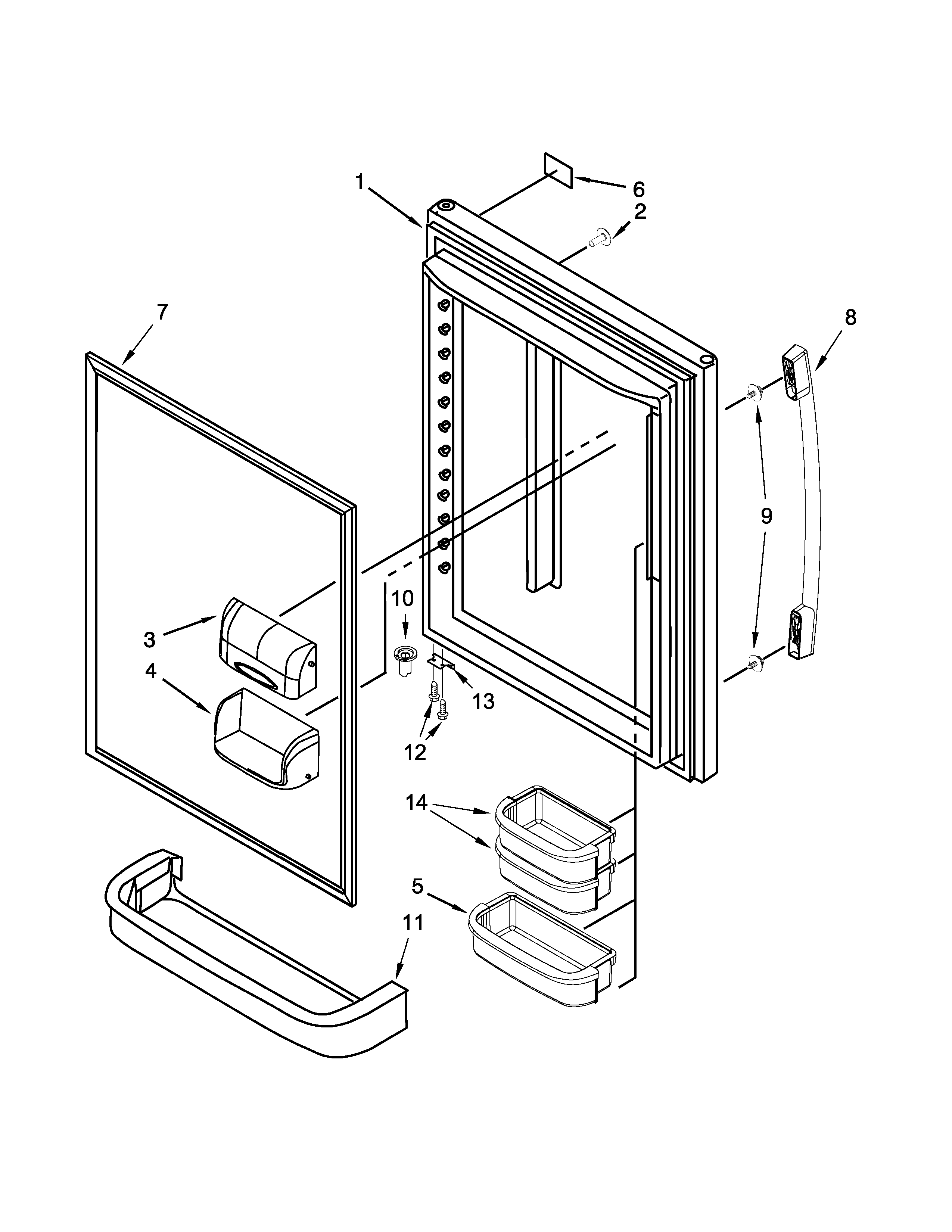 Refrigerator door parts