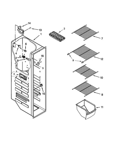 Freezer liner parts