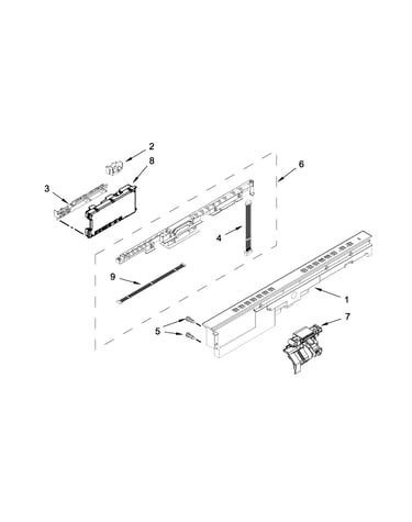 Control panel and latch parts