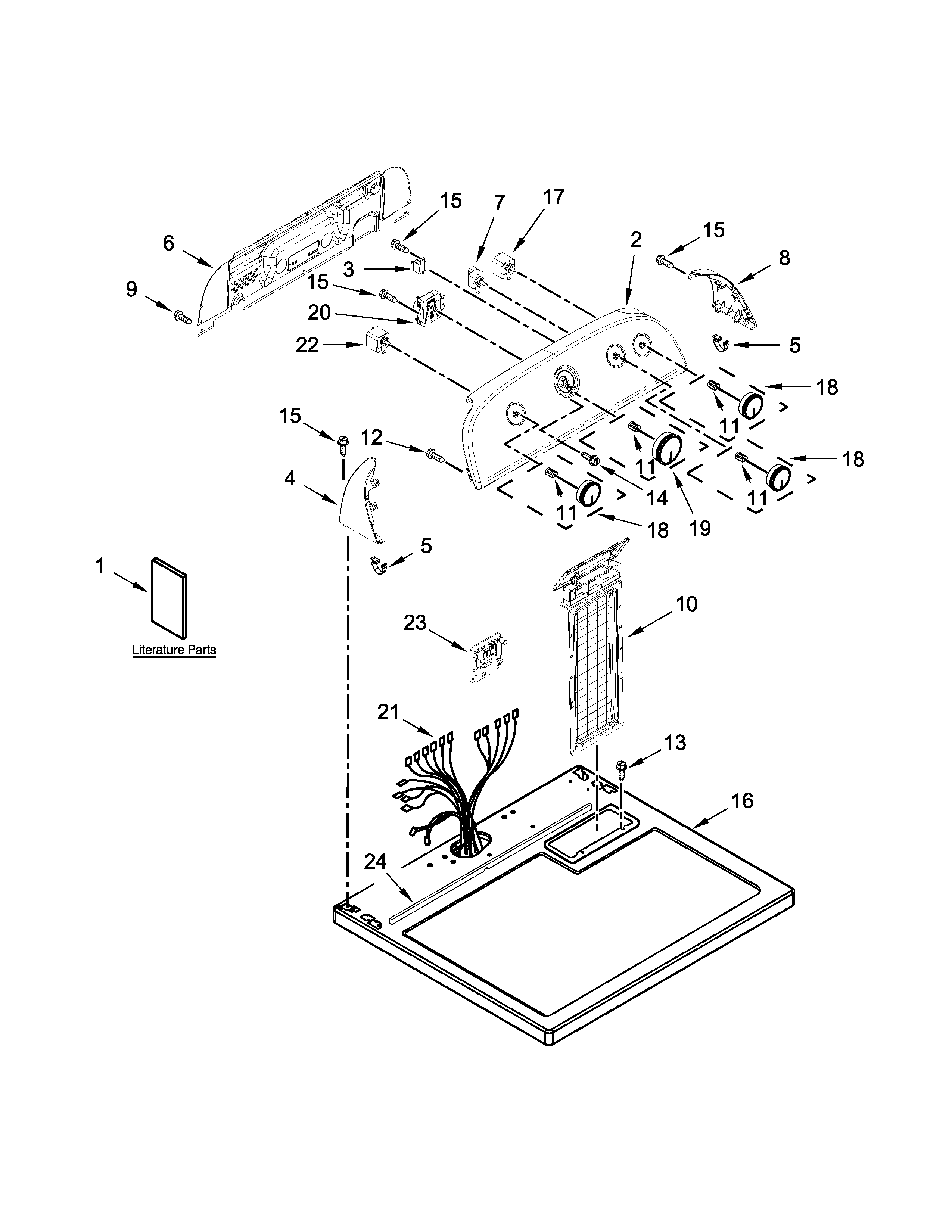 Top and console parts