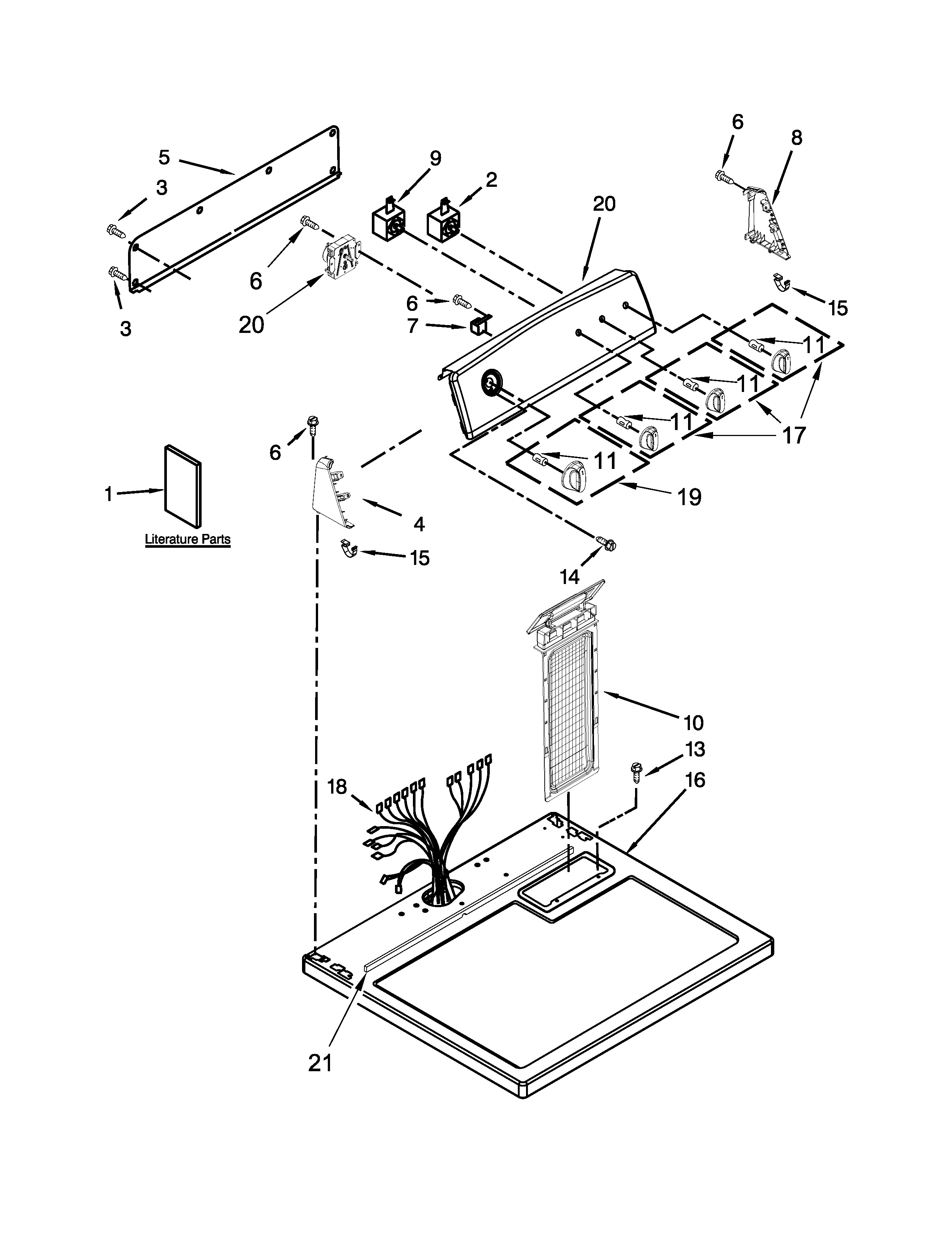 Top and console parts