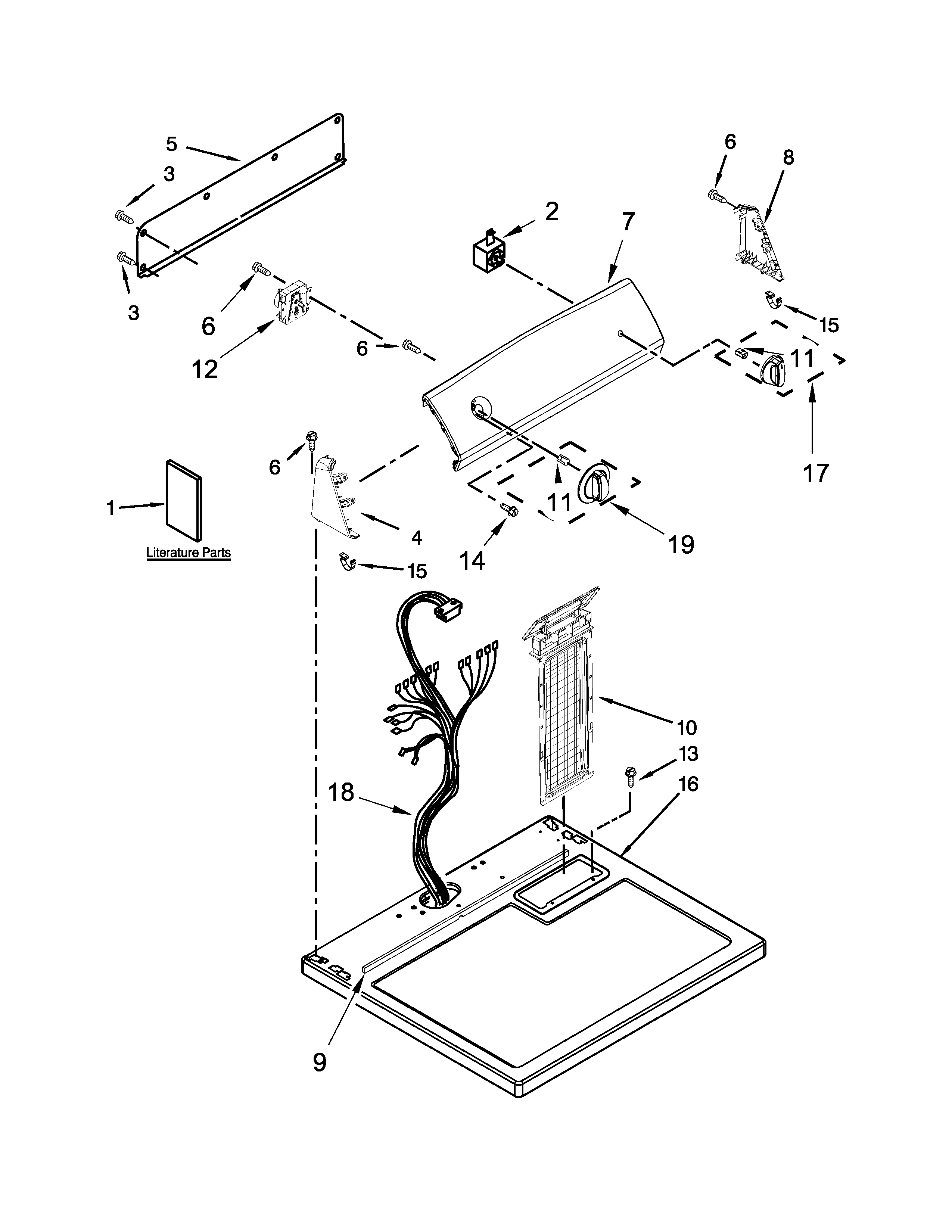 Top and console parts
