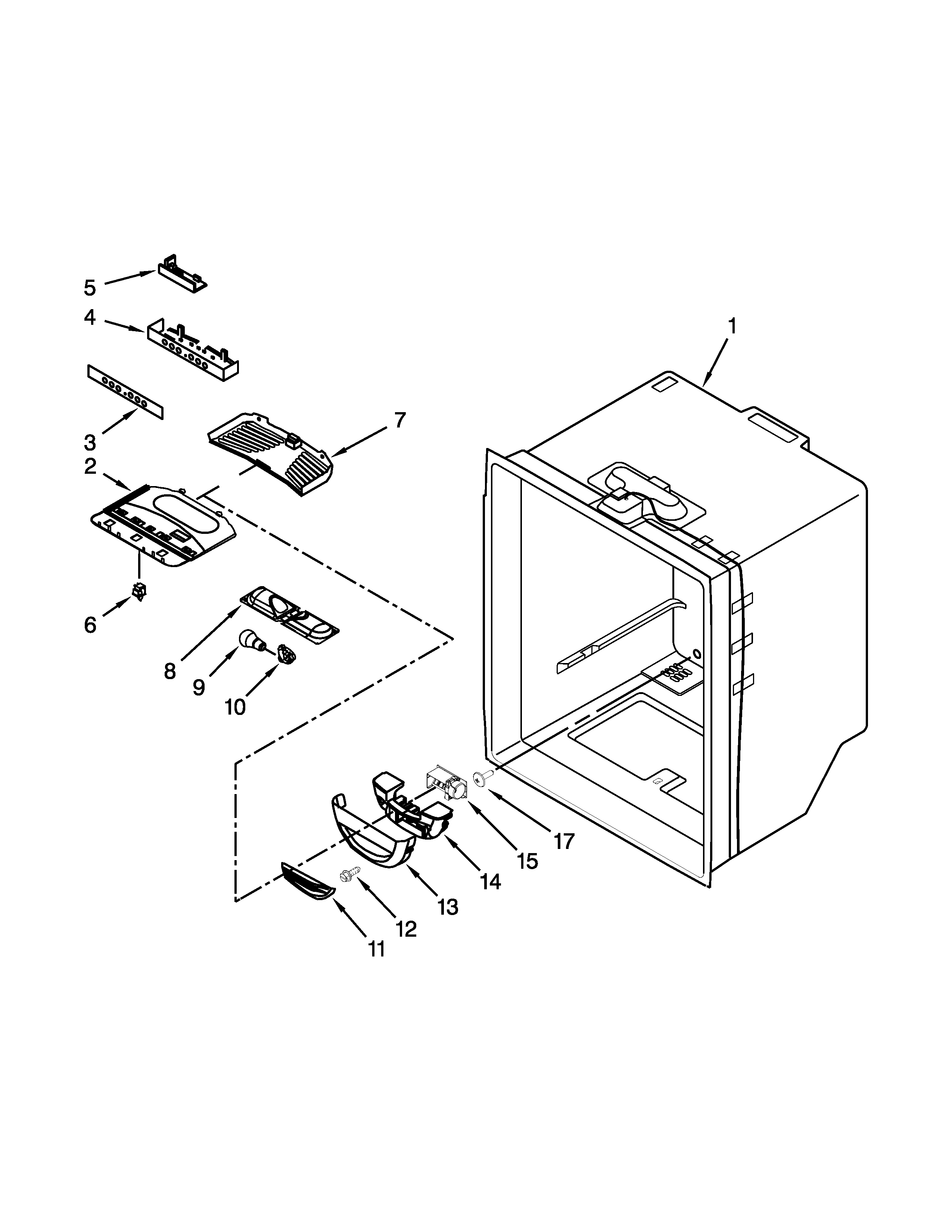 REFRIGERATOR LINER PARTS