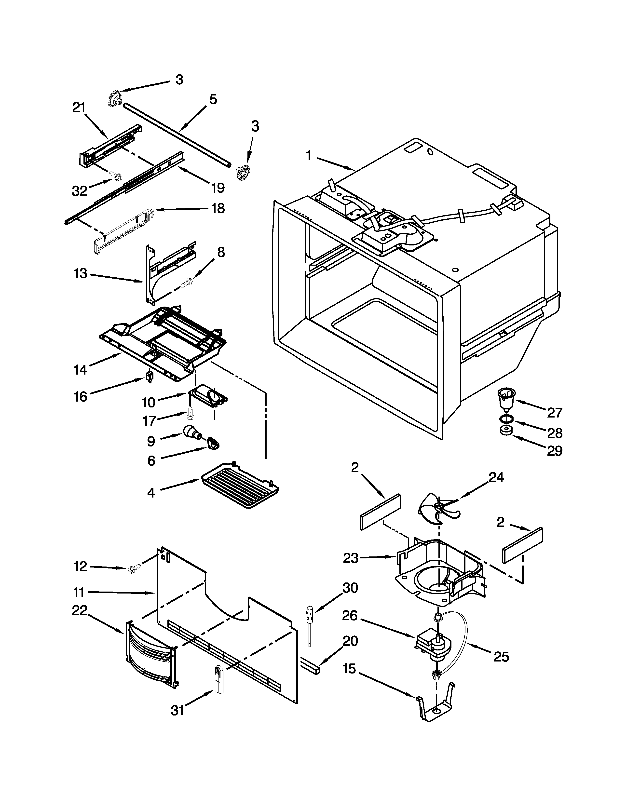 FREEZER LINER PARTS
