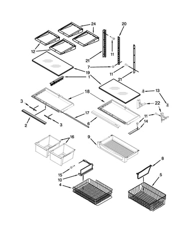 Shelf parts
