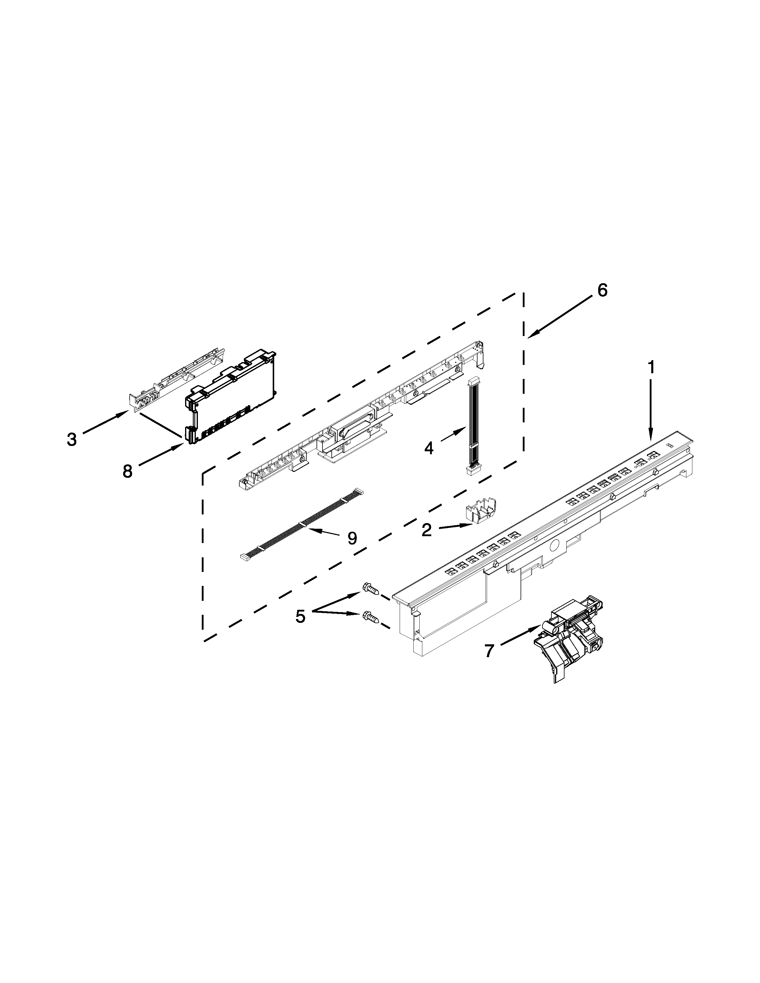 Control panel and latch parts