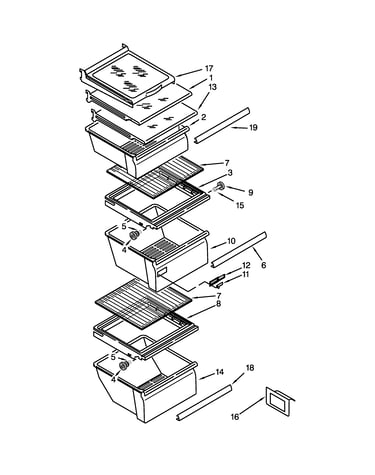 Refrigerator shelf parts