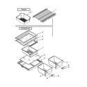 Kenmore 10670933900 shelf parts diagram