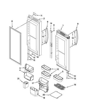 Refrigerator door parts