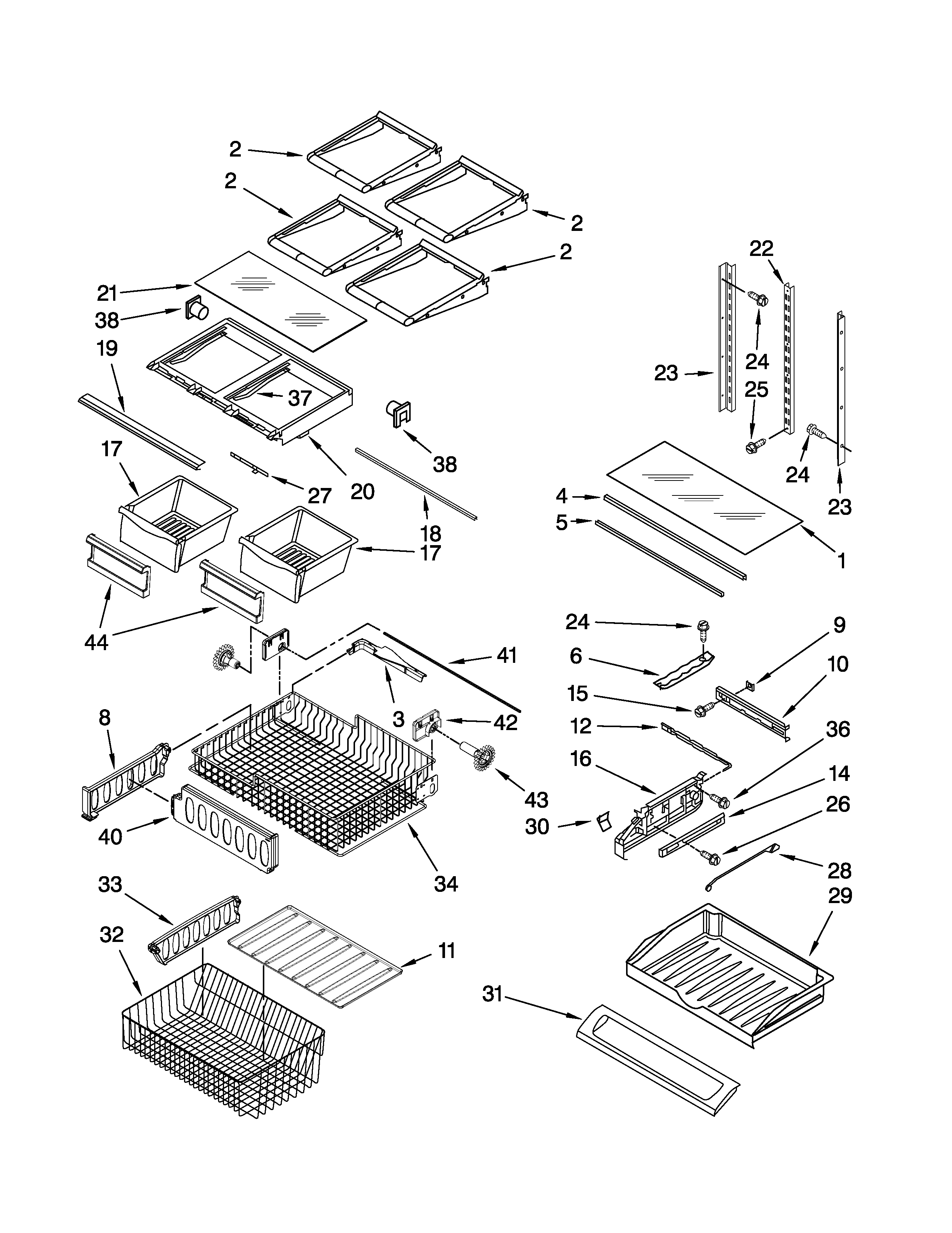 Shelf parts