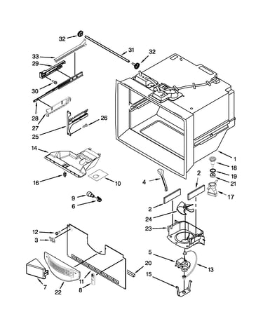 Freezer liner parts
