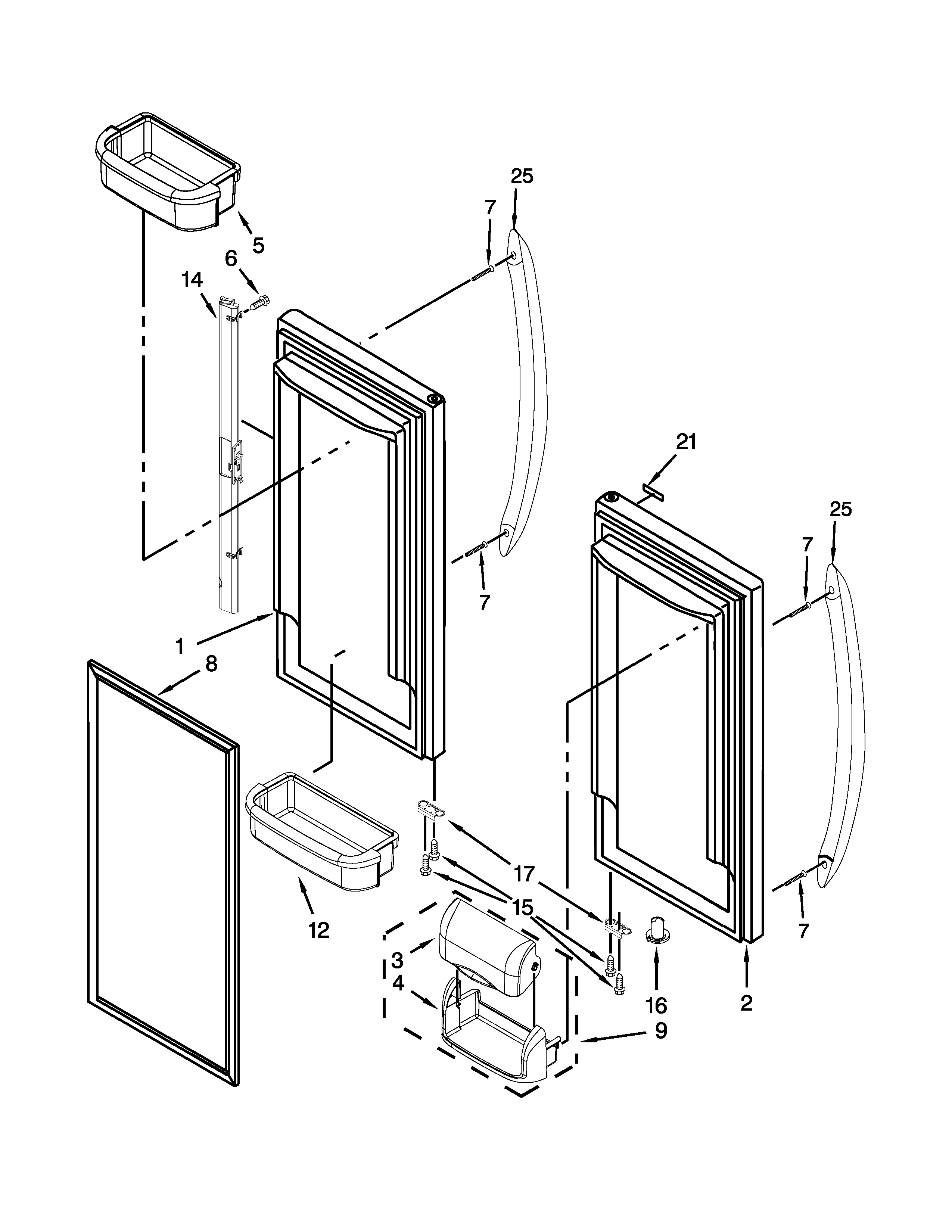 Refrigerator door