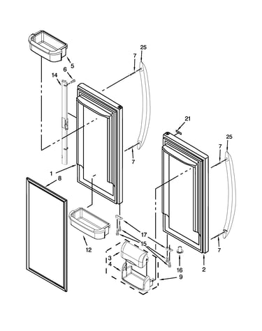 Refrigerator door
