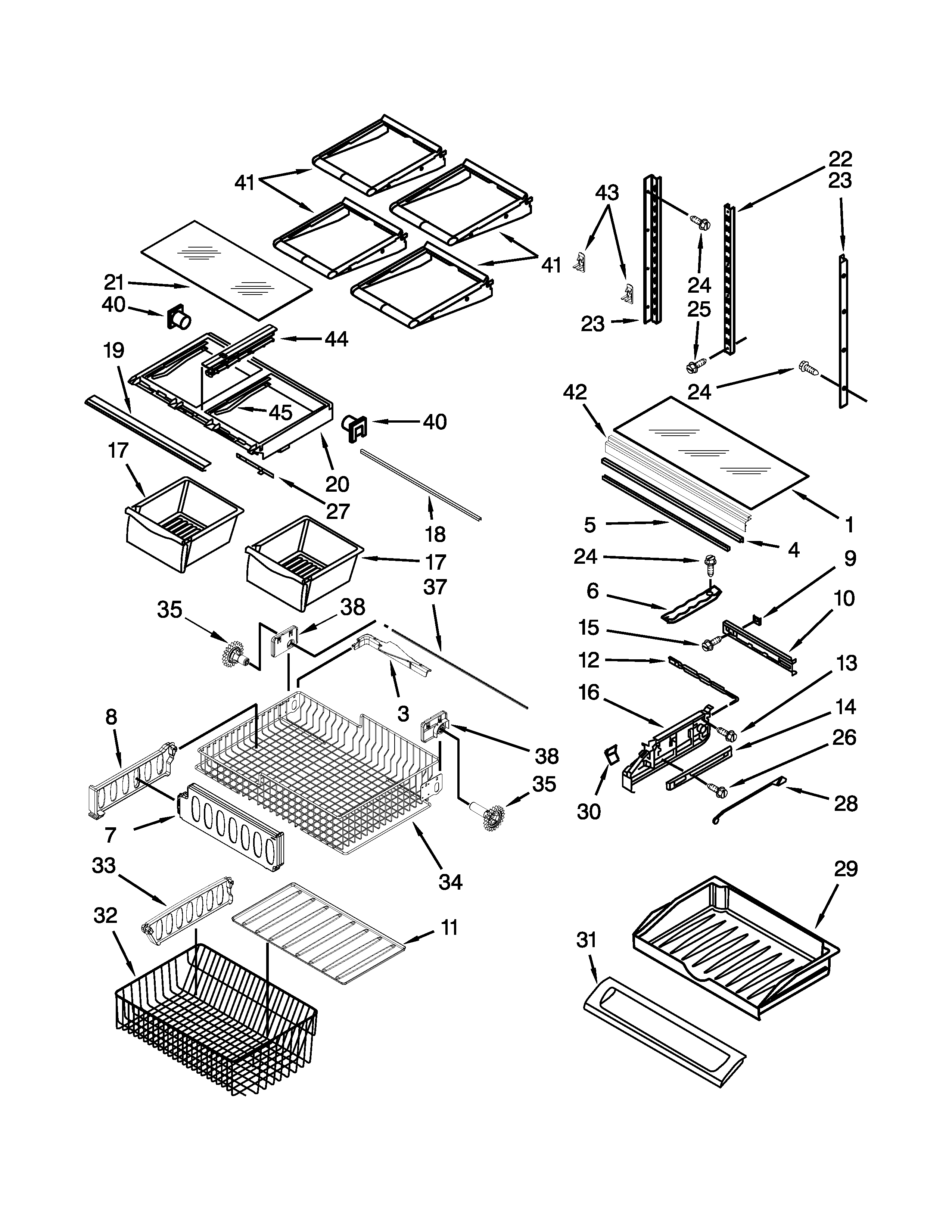 Shelf parts