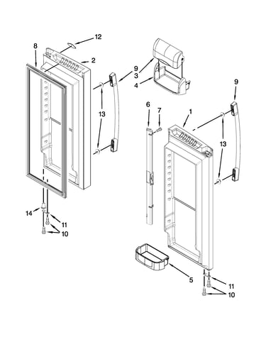 Refrigerator door parts