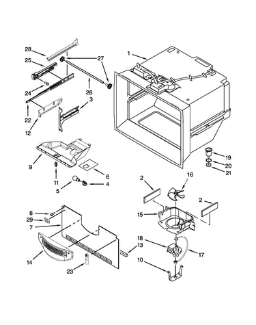 Freezer liner parts