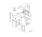 Kenmore 11022102310 top and cabinet parts diagram