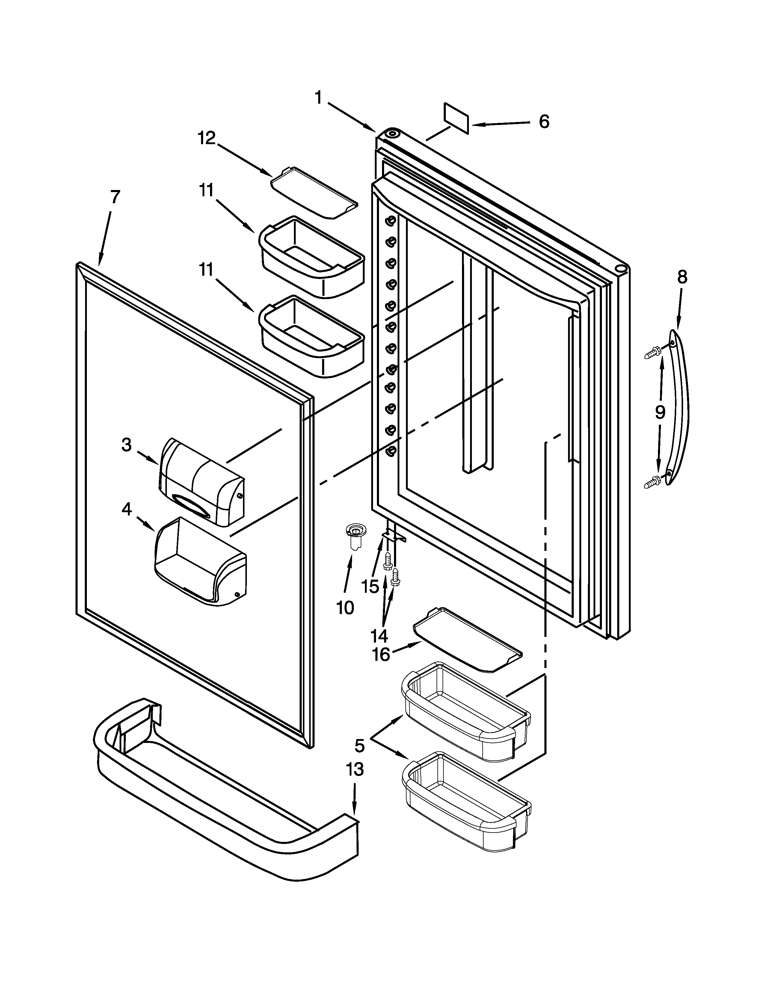 REFRIGERATOR DOOR PARTS