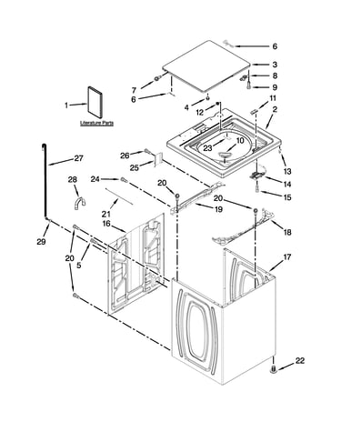 Top and cabinet parts