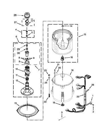 Basket and tub parts