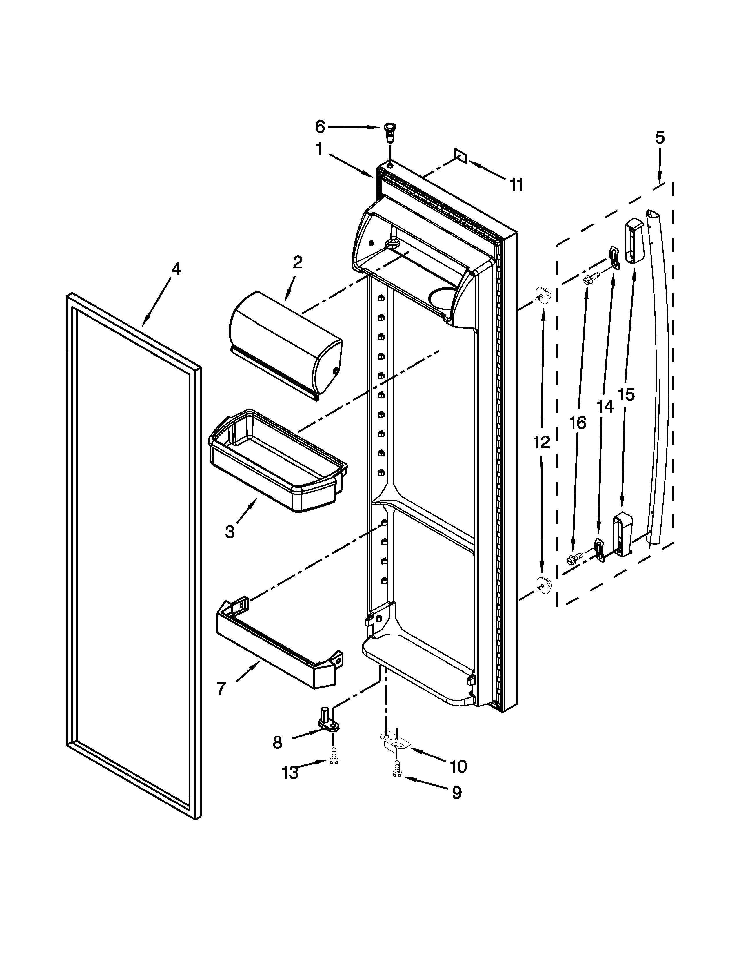 Refrigerator door parts