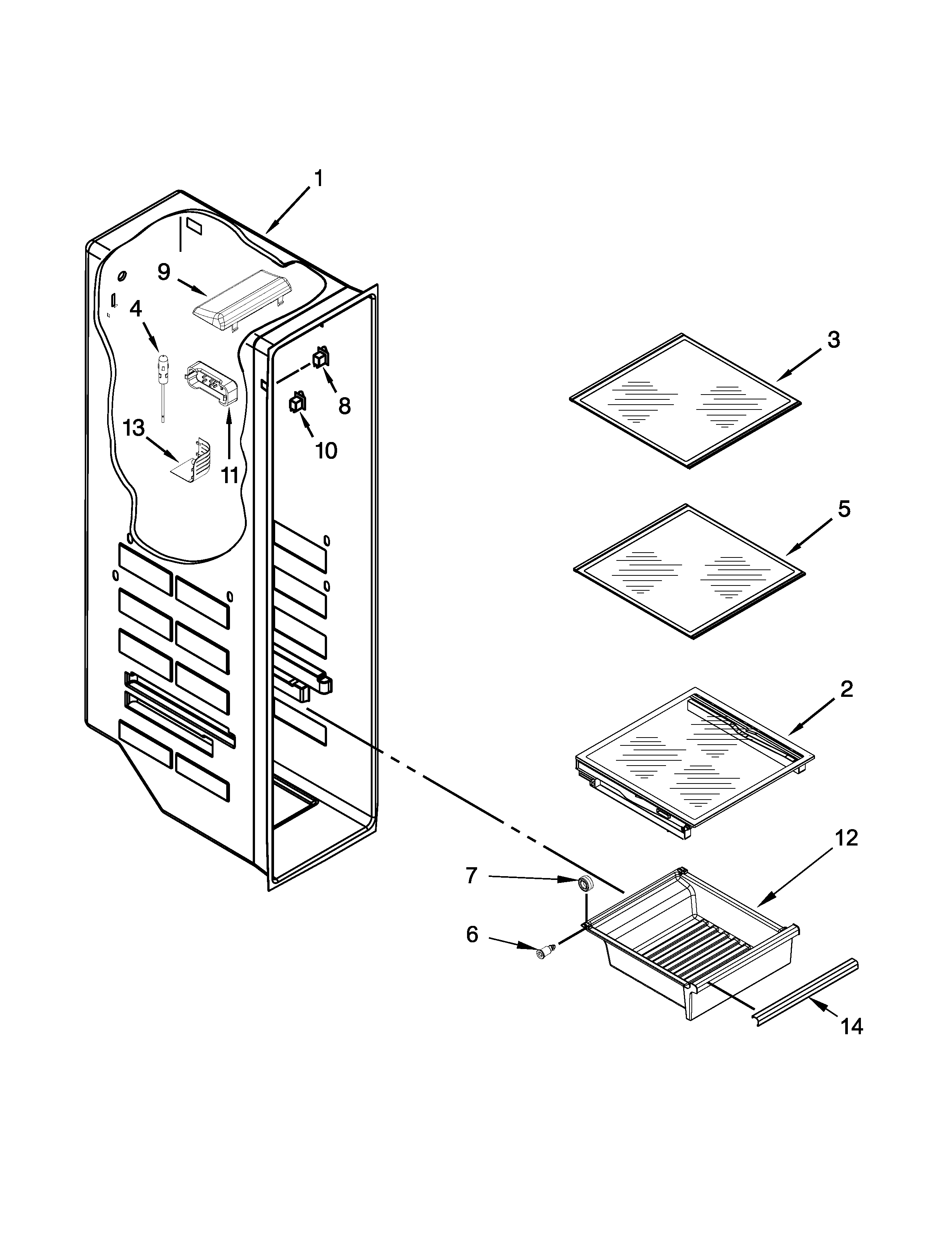 FREEZER LINER PARTS