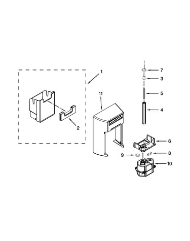 Motor and ice container parts