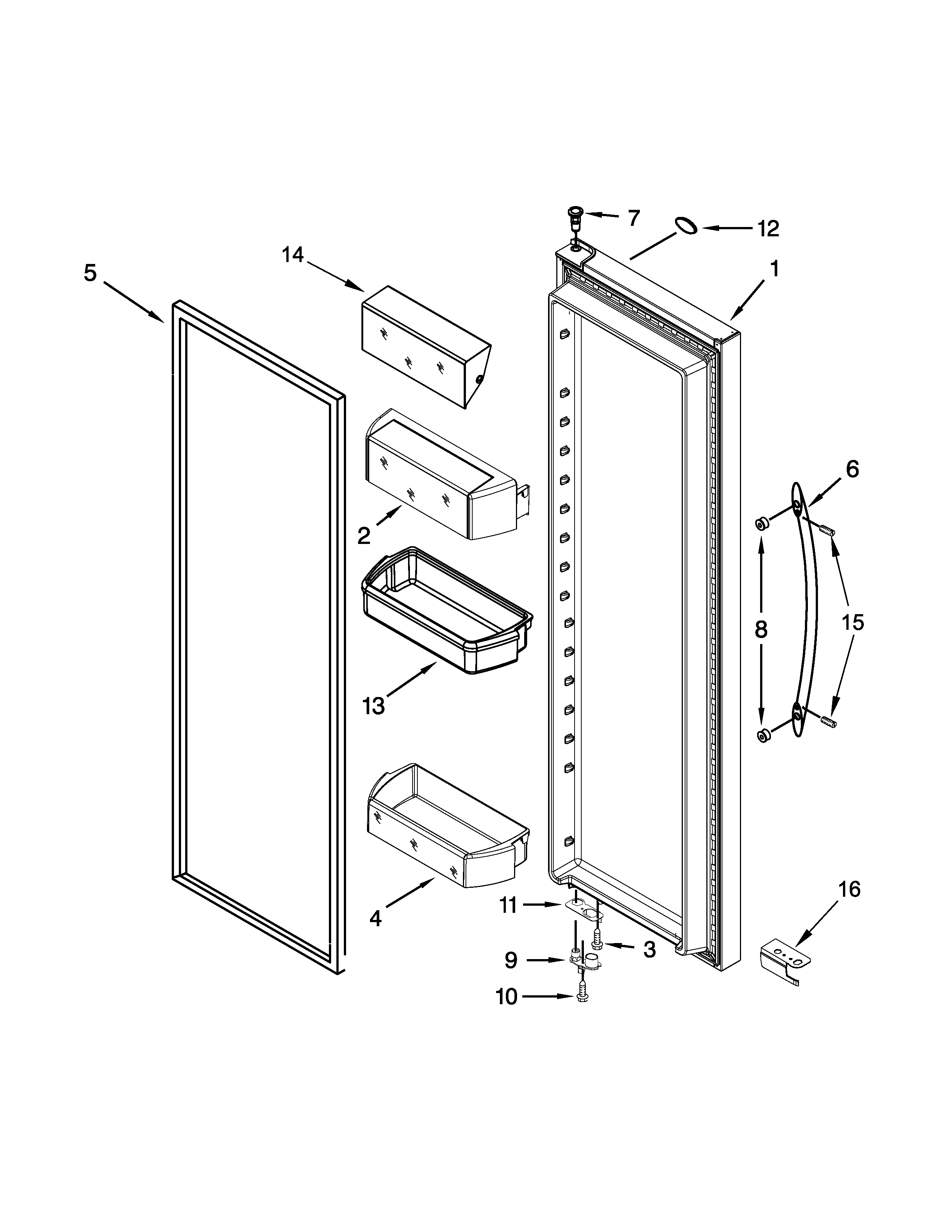 REFRIGERATOR DOOR PARTS