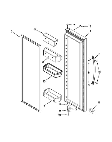 Refrigerator door parts