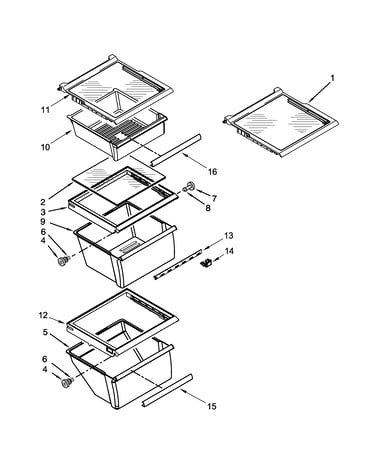 Refrigerator shelf parts