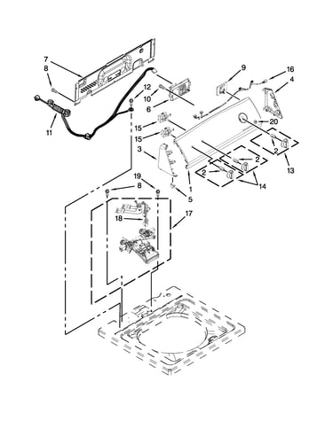 Controls and water inlet parts