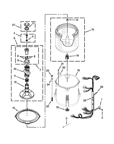 Basket and tub parts