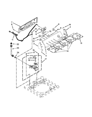 Controls and water inlet parts