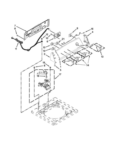 Controls and water inlet parts