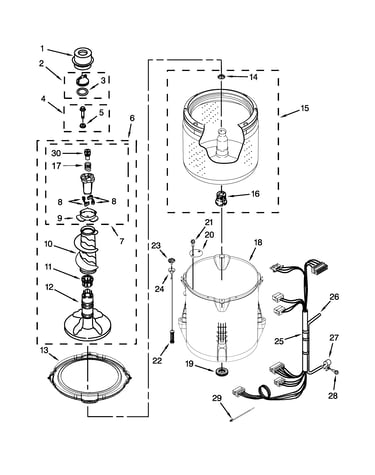 Basket and tub parts
