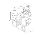 Kenmore 7MKTWS300DW0 top and cabinet parts diagram