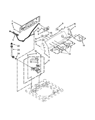 Controls and water inlet parts