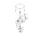 Kenmore 11025102311 gearcase, motor and pump parts diagram